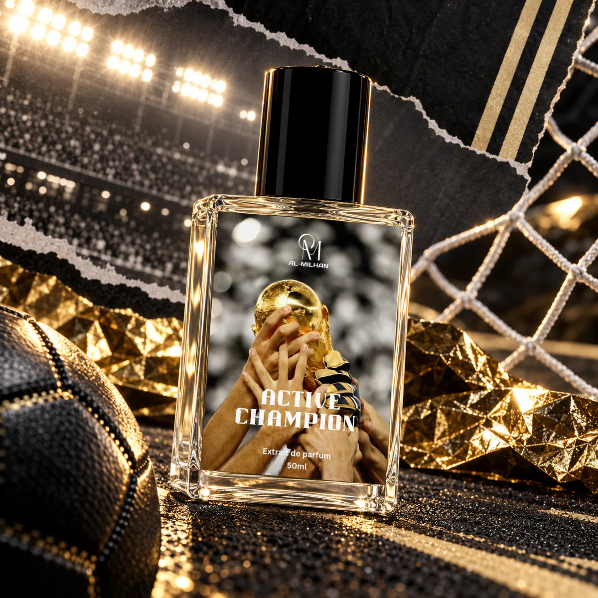 Active Champion, 50 ml bottle in its fragrance setting