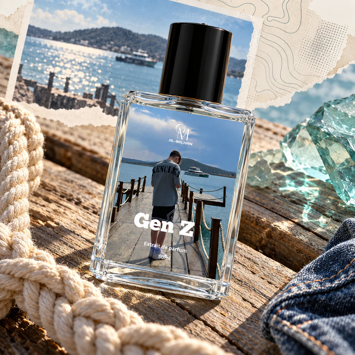 Gen Z, 50 ml bottle in its fragrance setting